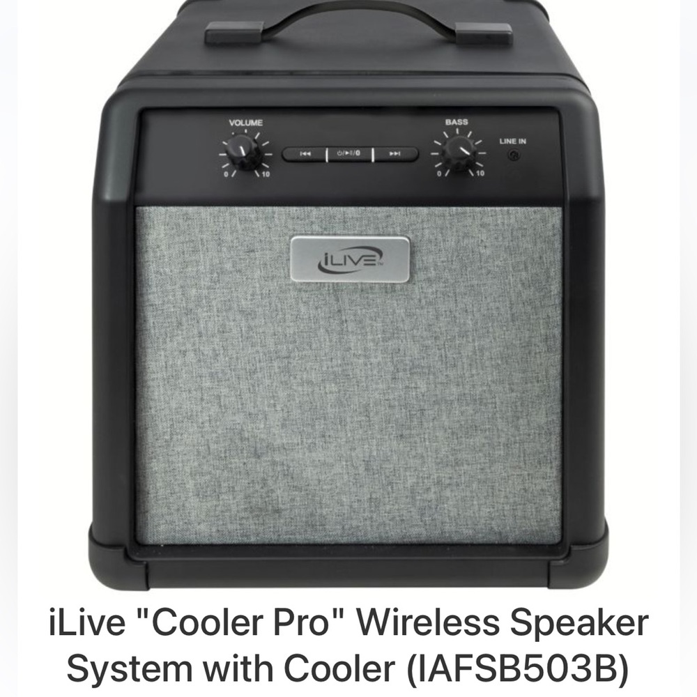 ILIVE Cooler Pro Wireless Speaker 10” h x 9” w x 9” d MINT